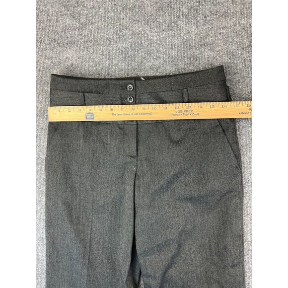 Cartannier Dress Pants Women's 8 Gray Pleated Bootcut Hi Rise Exposed Buttons - Picture 4 of 8